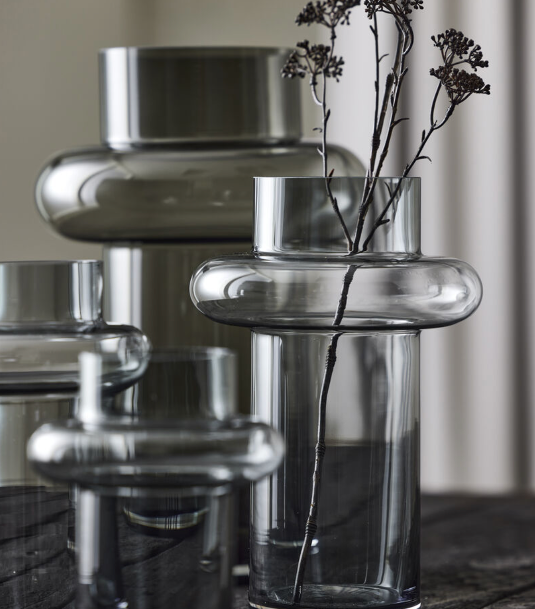 Vase Tube Smoke Glass