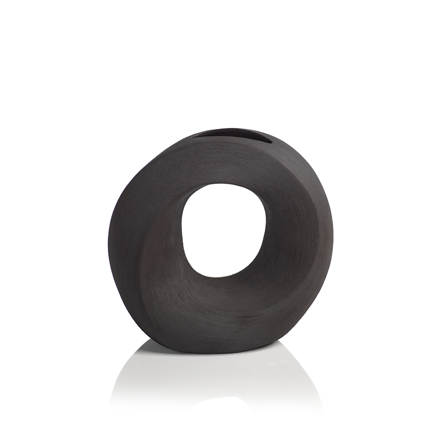 Manzanillo Porcelain Vase black 18"