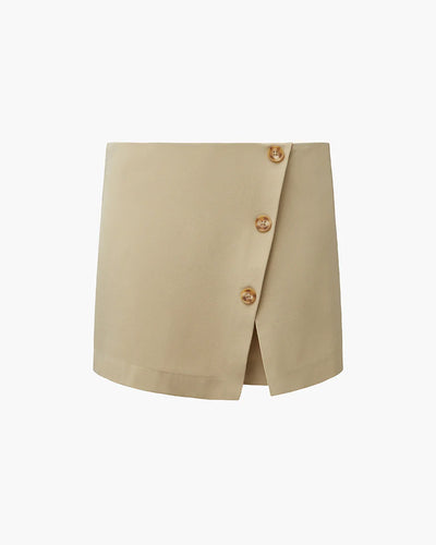 Faux Wrap Mini Skirt