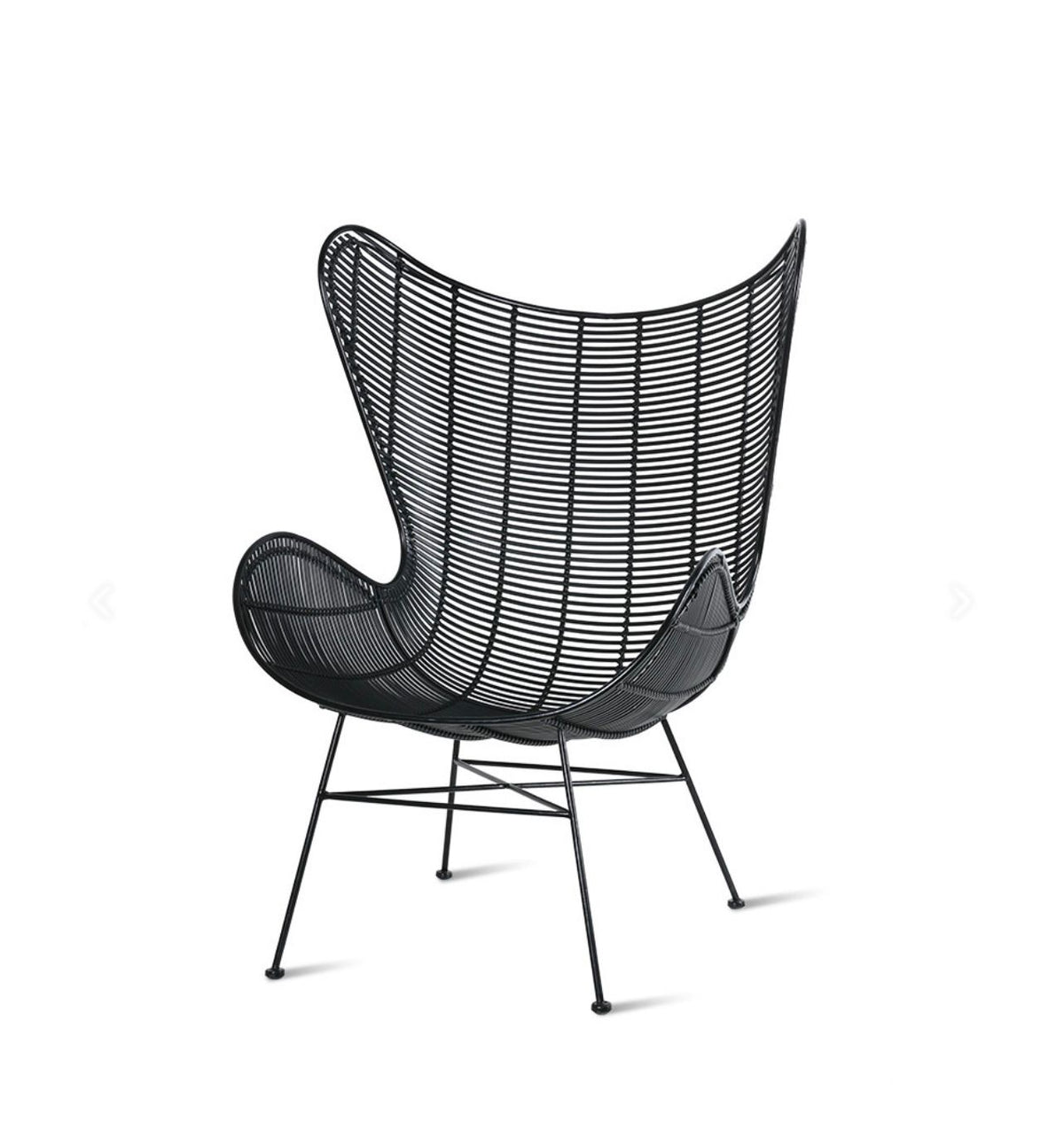 Chair Natural Rattan or Iron Black