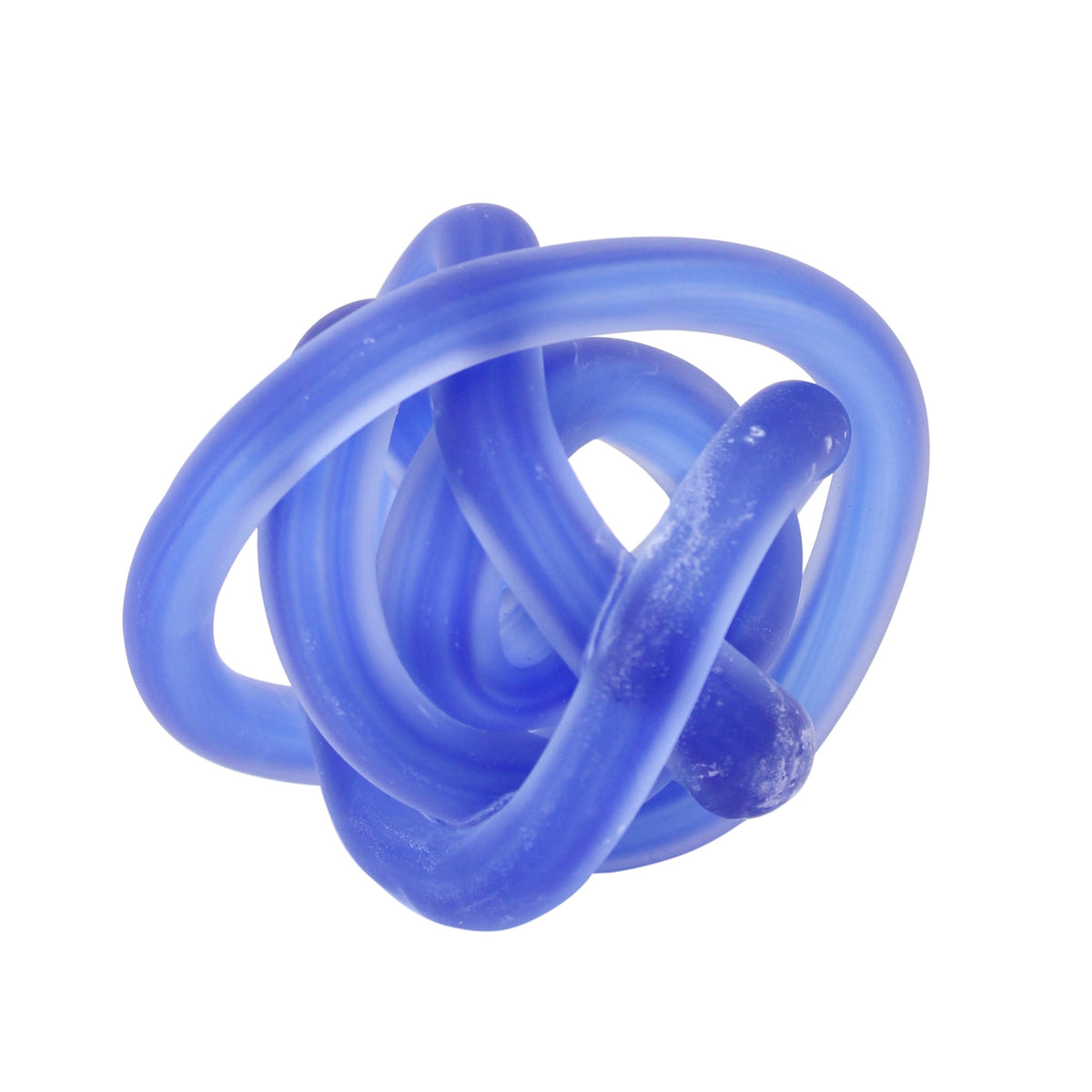 Glass Frosted Knot Dk BLUE