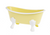 Yellow White Mini Tub Metal