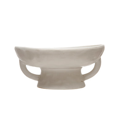 Stoneware Bowl Reactive Glaze White