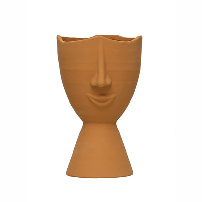 Terra-cotta Planter with Face