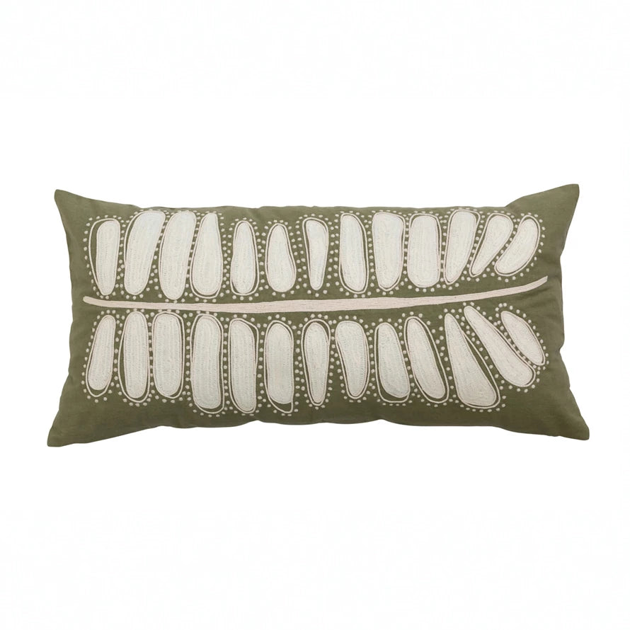 Cotton Enbroidered Lumbar Pillow