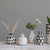 Terra-cotta Vase w/ Wax Relief Dots, White & Cement Color