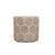 Terra-cotta Planter w/ Wax Relief Dots, White & Cement Color