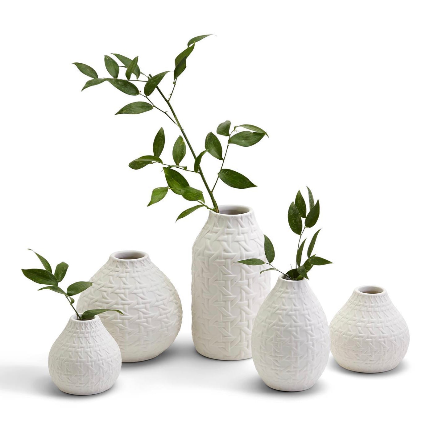 Embossed Cane Webbing Vase