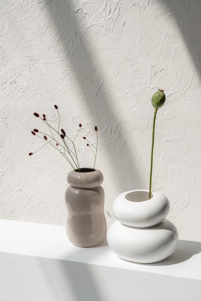 Vase Pebbles Gray Morn