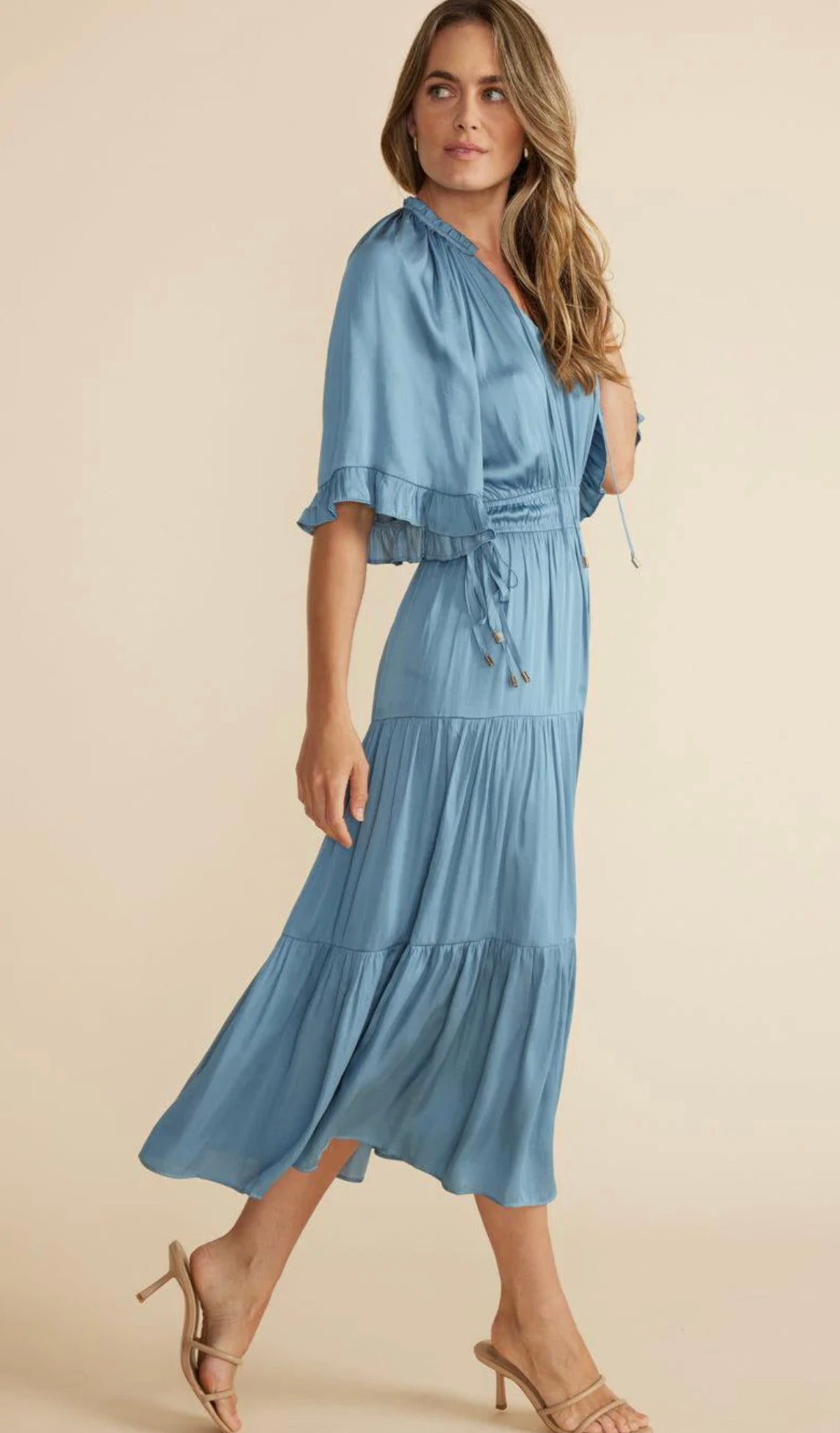 Ines Fresh Blue Midi Dress