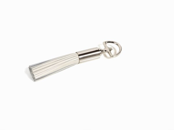 Royal Leather Tassel Botle Opener White