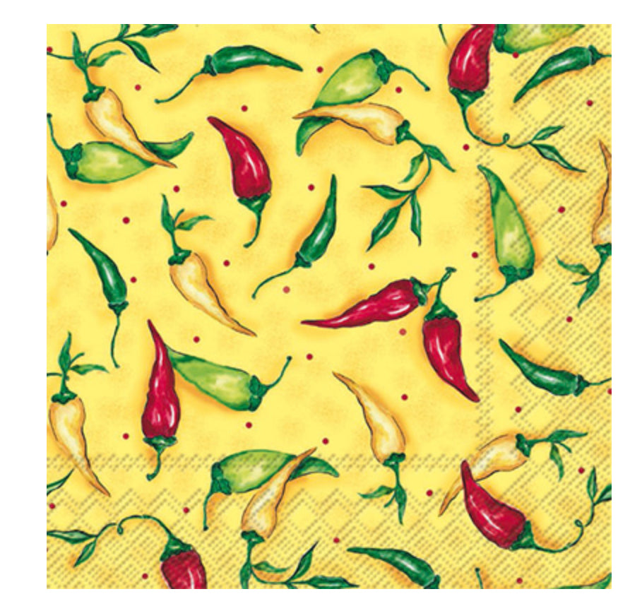 Napkins Cocktail Pepppers