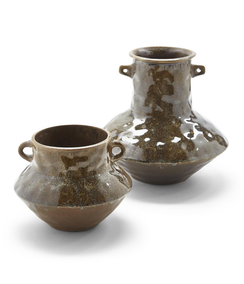 Tarquinia Two Tone Vase with Handles