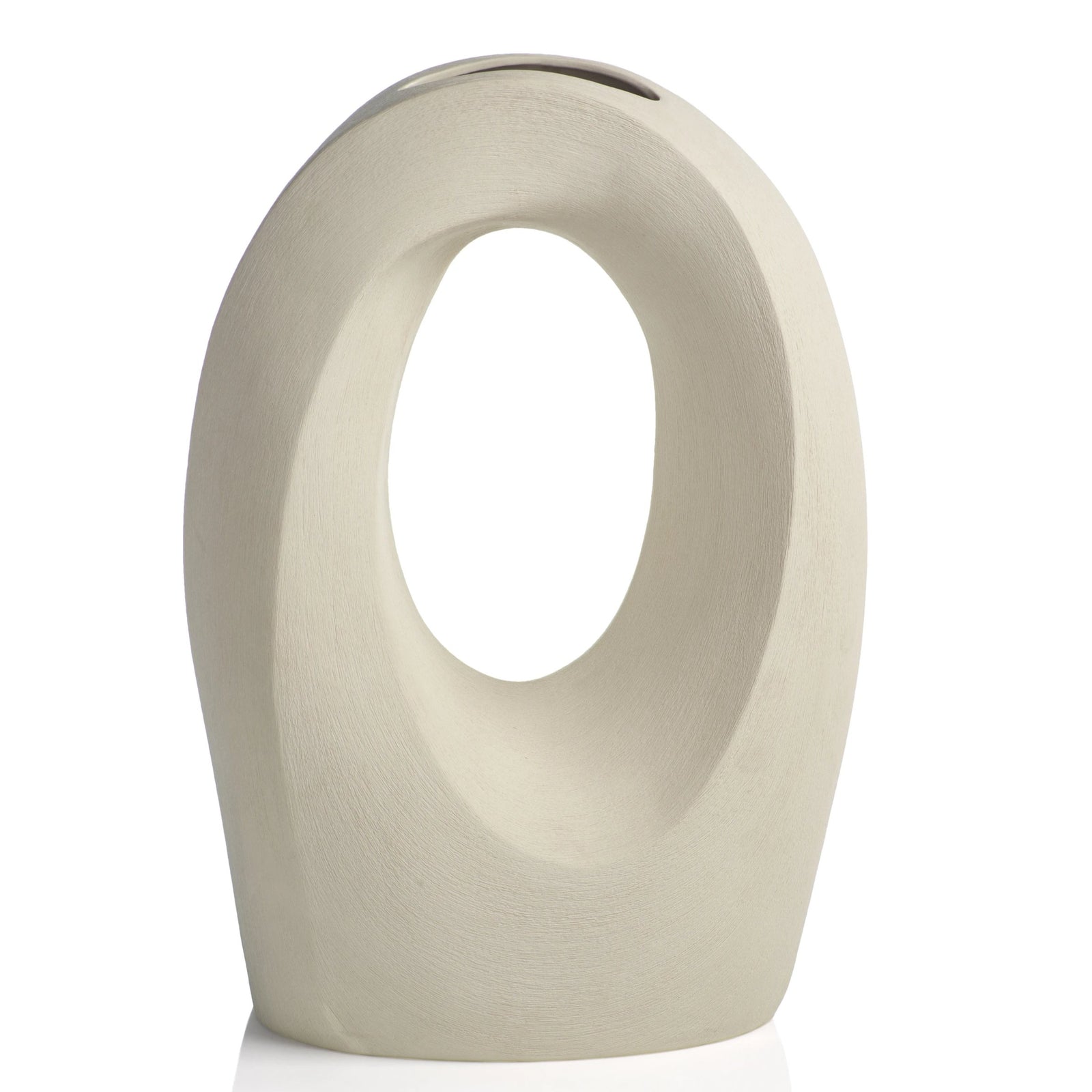 Manzanillo Porcelain Vase Ivory 18"