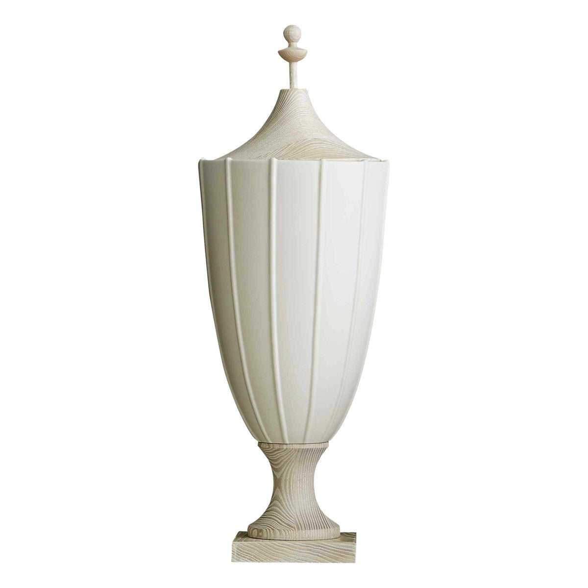 Crenulated Tall Urn Matte White