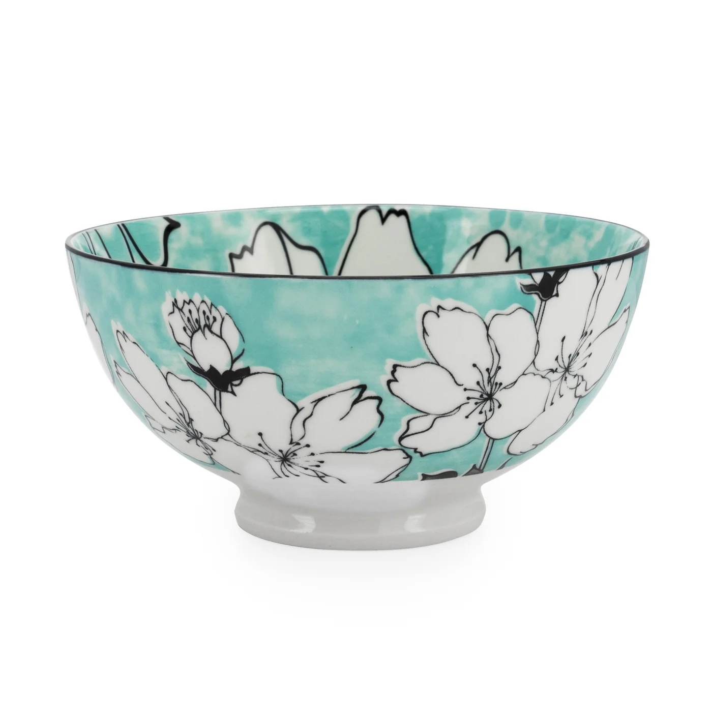 Kiri Porcelain 22oz 6" Dia Bowl - Sakura Bloom